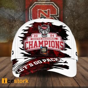 Nc State Let's Go Pack 2024 Final Four South Regional Champions Hat