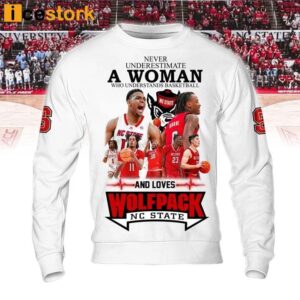 Never Underestimate A Woman Who Understands Basketball And Loves Wolfpack Shirt