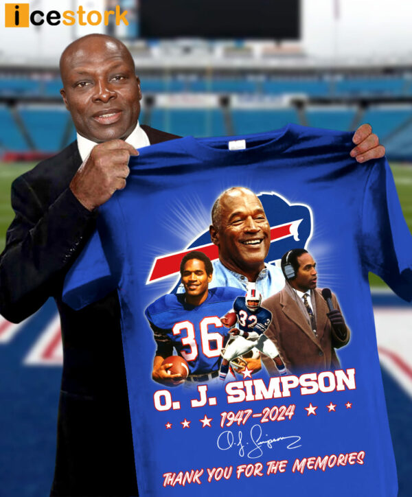 OJ Simpson 1947-2024 Thank You For The Memories Shirt