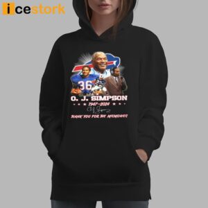 OJ Simpson 1947 2024 Thank You For The Memories Shirt