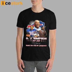 OJ Simpson 1947 2024 Thank You For The Memories Shirt