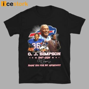 OJ Simpson 1947 2024 Thank You For The Memories Shirt