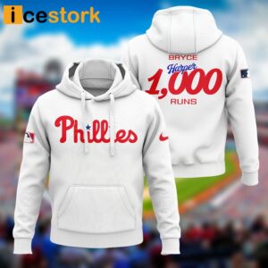 Phillies Bryce Harper 1000 Runs Hoodie