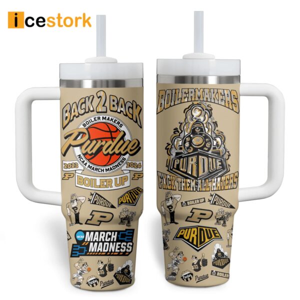 Purdue Back 2 Back 2024 March Madness 40oz Stanley Tumbler
