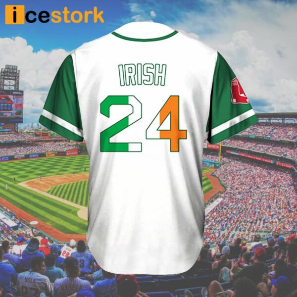 Red Sox Irish Celebration Baseball Jersey 2024 Giveaway