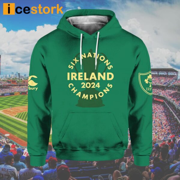 Rugby Six Nations 2024 Ireland Rugby Champions Back To Back Hoodie