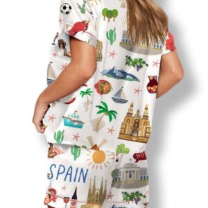 Spain Travel Watercolor Pajama Set