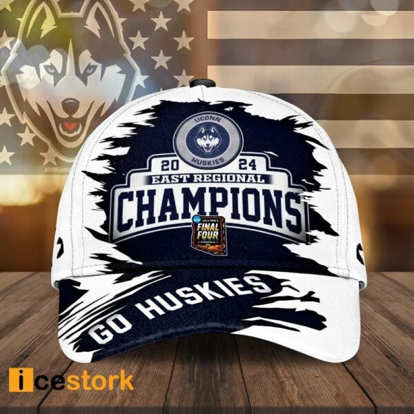 Uconn Go Huskies 2024 Final Four East Regional Champions Hat