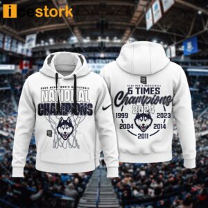 Uconn Huskies NCAA Men's Basketball 6 Times Champions Hoodie