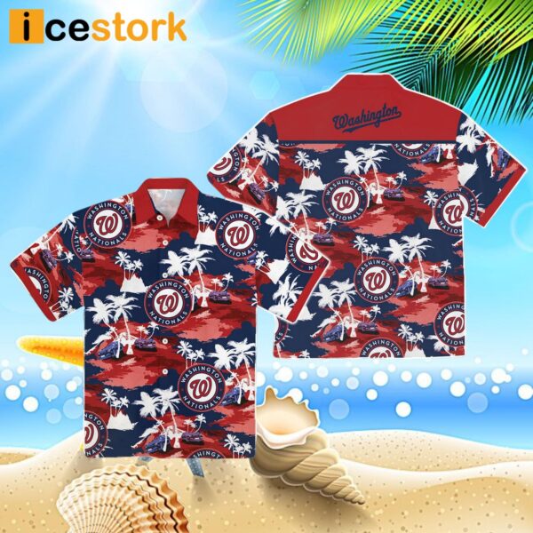 Washington Nationals Tropical Hawaiian Shirt