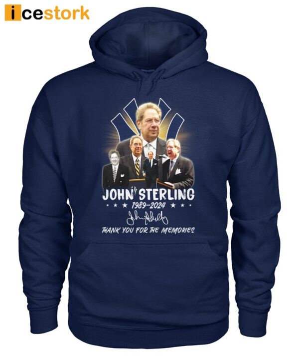 Yankees John Sterling 1989-2024 Thank You For The Memories Shirt