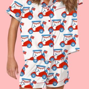 4th Of July Golf Cart Pajama Set