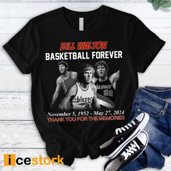 Bill Walton Basketball Forever Thank You For The Memories Shirt