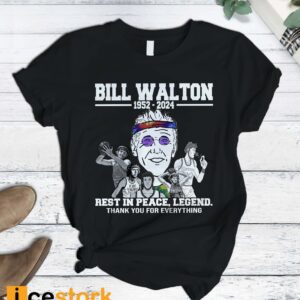 Bill Walton Rest In Peace Legend Thank You For Everything Shirt