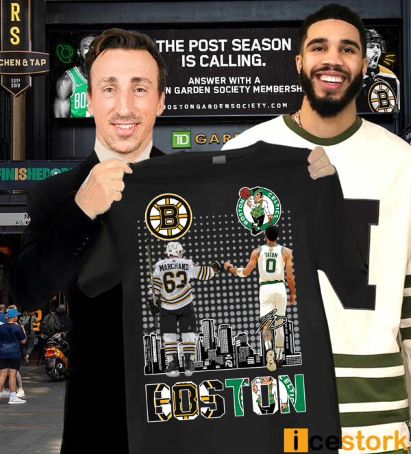Bruins Marchand And Celtics Tatum Shirt