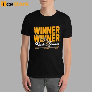 David Pastrnak Winner Winner Pasta Dinner Shirt