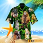 Ferret Animals LoveLy Dovely Leaves Hawaiian Shirt