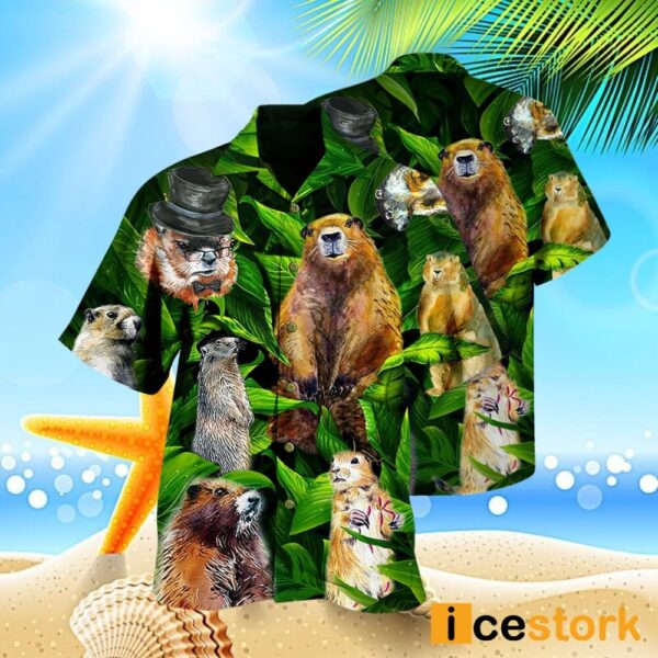 Ferret Animals LoveLy Dovely Leaves Hawaiian Shirt