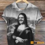 Funny Mona Lisa Art Pattern Print T-Shirt