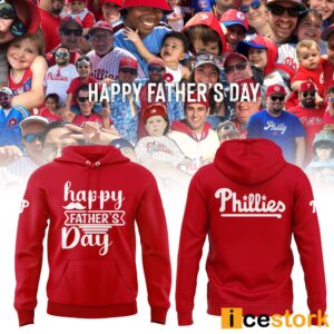 Happy Father's Day Phillies Red Hoodie