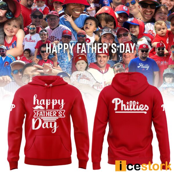 Happy Father’s Day Phillies Red Hoodie
