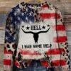 I Had Some Help Bull Skull Flag Inspired Sweatshirt