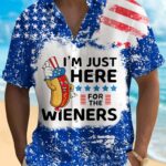 Independence Day I’m Just Here For The Wieners Hawaiian Shirt