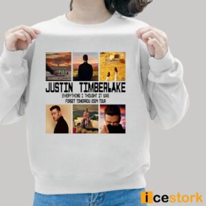 Justin Timberlake Everything I Thought It Was Forget Tomorrow 2024 Tour Shirt