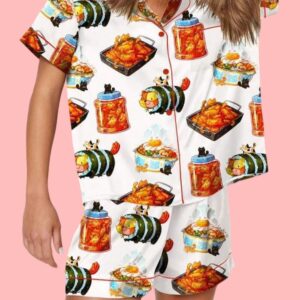 Korean Food Cats Pajama SetKorean Food Cats Pajama Set