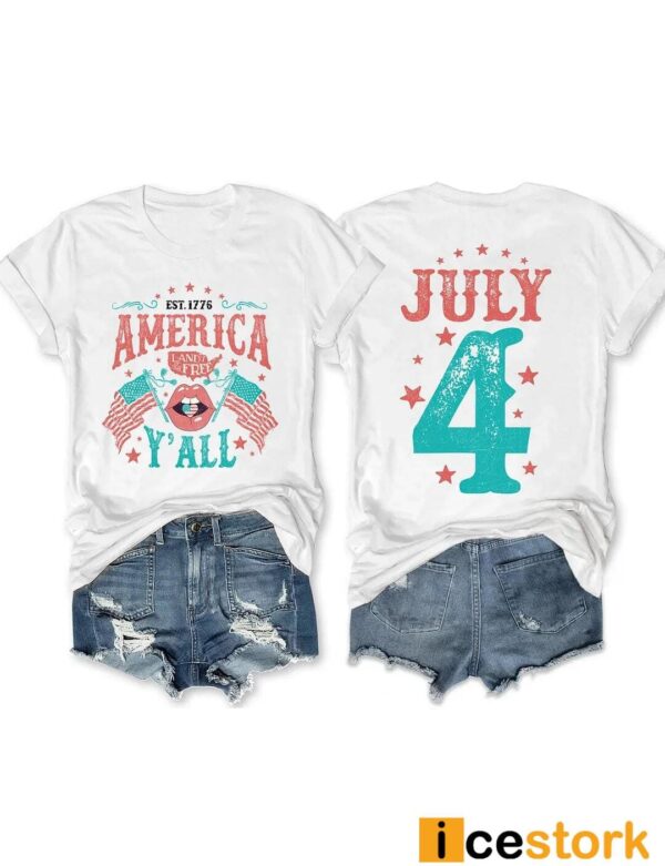 Land of the Free 4th of July T-shirt