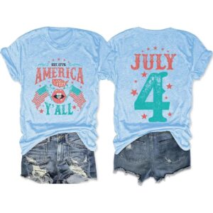 Land of the Free 4th of July T shirt