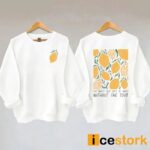 Lemon Hippie Flowers Motivational Sweatshirt