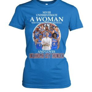 Never Underestimate A Woman Who Understands Basketball And Loves Okc Thunder Shirt 3