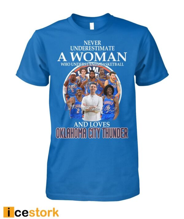 Never Underestimate A Woman Who Understands Basketball And Loves Okc Thunder Shirt