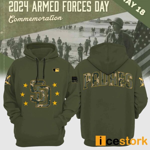 Padres 2024 Armed Forces Day Pullover Hoodie