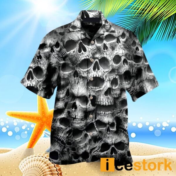 Skull No Fear No Pain Hawaiian Shirt