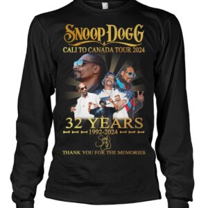 Snoop Dogg Cali To Canada Tour 2024 Thank You For The Memories Shirt