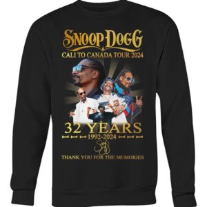 Snoop Dogg Cali To Canada Tour 2024 Thank You For The Memories Shirt