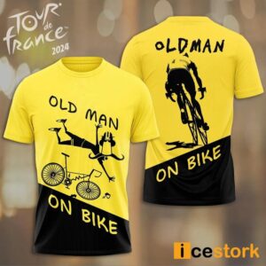 Tour De France Old Man On Bike Shirt