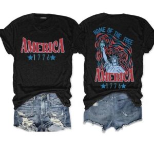 Women's America 1776 Print T shirt