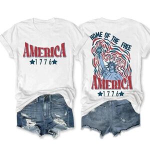 Women's America 1776 Print T shirt