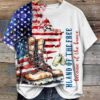 Women’s Independence Day Land Of The Free Because Of The Brave Flag Shirt