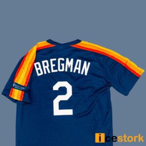 Astros Alex Bregman Navy Rainbow Throwback Jersey 2024 Giveaway