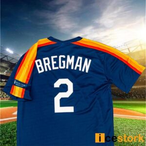 Astros Alex Bregman Navy Rainbow Throwback Jersey 2024 Giveaway