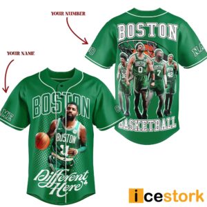 Celtics Different Here 2024 Champions Baseball Jersey
