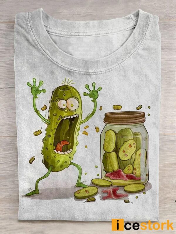 Cucumber Art Print Casual T-shirt