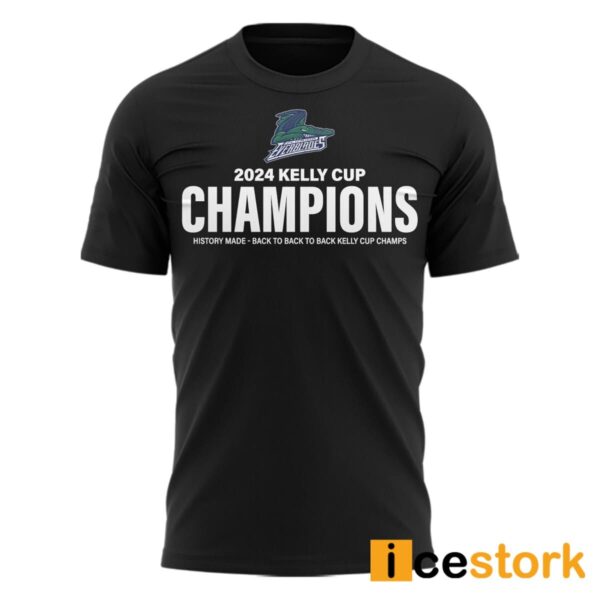 Everblades Back To Back To Back Kelly Cup Champs Shirt