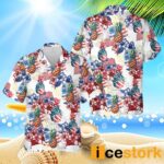 Patriotic Pineapple 4th Of July Hawaiian Shirt