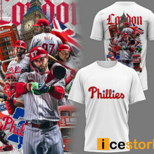 Phillies 2024 Crossing the Pond T shirt