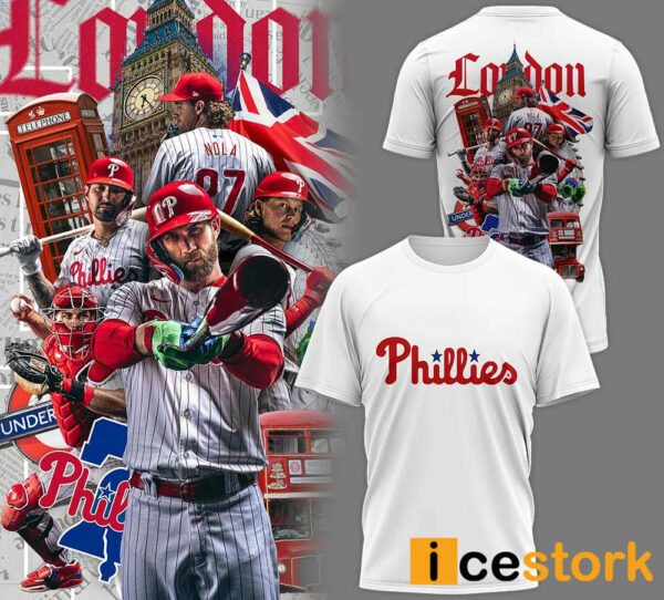 Phillies 2024 Crossing the Pond T-shirt